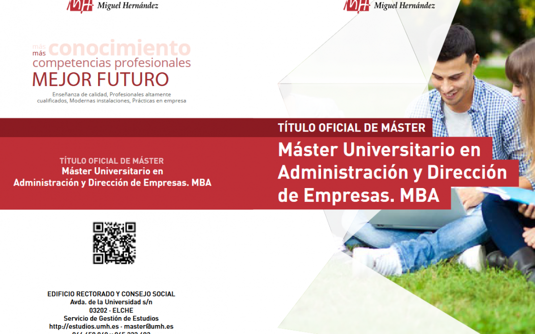 Abierto el plazo de preinscripción para el Máster Universitario en Administración y Dirección de Empresas MBA (curso 2026-2027)